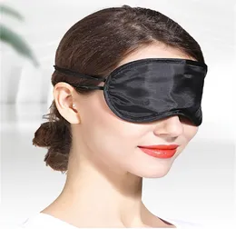 Schwarze Augenmaske aus Polyester-Schwamm, Schattenabdeckung, Augenbinde-Maske zum Schlafen, Reisen, weiche Polyester-Masken, 4-lagig, JL1689