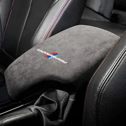 Alcantara Wrap Car Armrest Box Panel ABS 커버 M 성능 스티커 데칼 BMW F30 3 시리즈 2013-2019 내부 ​​액세서리 244x