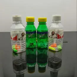 Cam borular sigara içiyor üflemeli nargile üretimi elle üflenmiş bongs mini taşınabilir plastik nargile şişesi bir hediye olarak