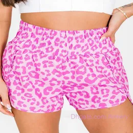 2023 Kvinnor Summer Shorts Leopard Print Casual Pants Underwearsnew Personlig Fashion High midja Slim 3/4 Byxor Underkläder