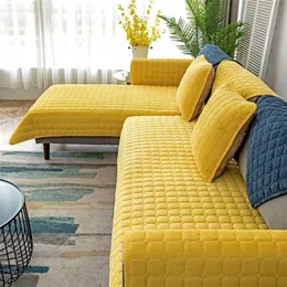 Gęstość pluszowa sofa okładka europejska uniwersalna sofa ręcznik odporny na kanapę Sofa Sofa Ręcznik do wystroju salonu 211008211y