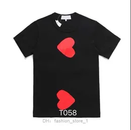 놀이 디자이너 남자 T 셔츠 CDG 브랜드 작은 빨간 심장 배지 캐주얼 탑 폴로 셔츠 의류 고품질 도매 저렴한 사랑 3 N7F6