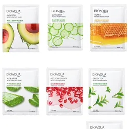 Other Health Beauty Items Bioaqua Cucumber Centella Honey Avocado Moisturizing Facial Mask Sheet Pomegranate Aloe Plant Masks Drop D Dhqaj