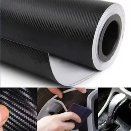 2018 Ny 3D -kolfiber Vinylbil Wrap Sheet Roll Film Sticker Decal 12 x50 Hög kvalitet251f