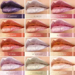 Lip Balm FOCALLURE 12 Color Chameleon Shiny Gloss Liquid Matte Long Lasting Bright Moisturizing Beauty Makeup Lipstick Cosmetics 230725