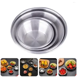 Set di stoviglie 4 pezzi Bicchieri per porzioni di burro di noci miste Piatti in acciaio inossidabile Antipasto Sushi giapponese Piatto per immersione