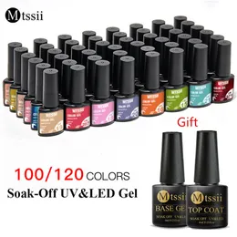 Nail Polish Mtssii 120 60 30 24 Colors Gel Set Semi Permanent Hybrid Varnish Base Top Coat Soak Off UV LED Kits 230726