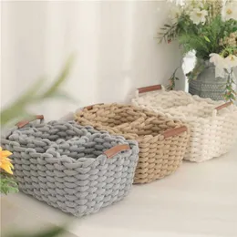 Förvaringskorgar slitstoppande Cotten Rope Eco-vänliga Cotten Rop Storage Baskete för gåvor