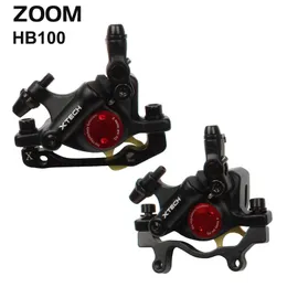 Bike Brakes ZOOM HB100 Bike Hydraulic Disc Brake MTB Mountain Road Bicycle Hydraulic Oil Line Pulling Disc Brake XTECH Front Rear 230725