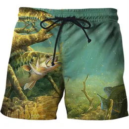 New Fishing Graphic Shorts Pants Men 3D Printed Swimsuit homme 2023 Swim Trunks Summer Beach Shorts homme Sport Gym Ice Shorts