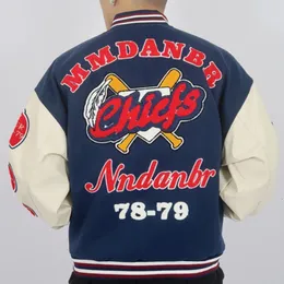 Giacche da uomo Street hiphop floccaggio di alta qualità design ricamo giacca da baseball allentata giacca da uomo moda in bello allmatch 230725