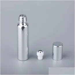 Bottiglie di imballaggio Rotolo di vetro riutilizzabile su barattoli di olio essenziale per bottiglia con sfere a rulli in acciaio inossidabile per la consegna di gocce da viaggio Offi Otif7