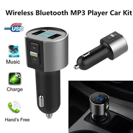 C26S Bluetooth Car Kit Mp3 Black Player Hands- Metal Metal Transmitter Radio Adapter USB charge 3 4A184K