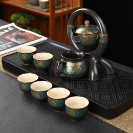 Tea filiżanki herbaty set z zestawem półautomatycznego chińskiego stylu ceramiczny juego de te ceramiczny kungfu czajniczka salon producent biura 2307726
