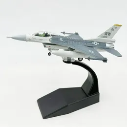 Modelo de aeronave em escala 1/100 Toy F-16 F16 F-16C Fighter Aircraft USAF Diecast Metal Plane Model Toy For Collection 230725
