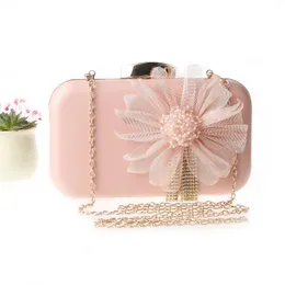 Evening Bags XZAN Women Banquet Handbags Lace Crystal Beaded Flower Tassel Femme Wedding Purse Dress Party Clutches 230725