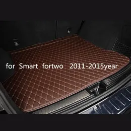 スマートフォートウォ2011-2015YEAR CAR ANTI-SKID MAT291Cに適したカスタムアンチスキッドレザーカートランクマットフロアマット