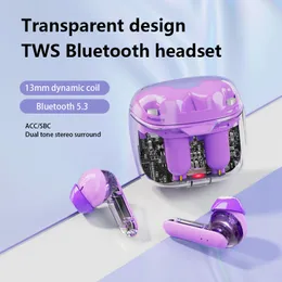 Nowy produkt słuchawki Bluetooth przezroczyste obudowę ładowania bezprzewodowe słuchawki Bluetooth TWS Dwa słuchawki sportowe ucha