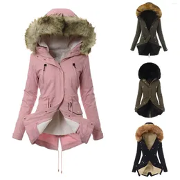 Women's Down Winter Coat Women Outwear Plus Size Female Warm Jacket Fur' Lined Trench Hooded Thick Overcoat Clothing