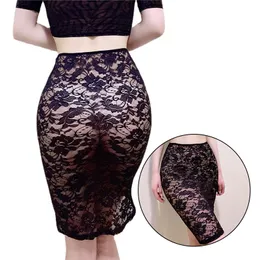 Woman Sexy Lace See Through Skirt Outdoor Sex Push Up Short Dressing Slim Transparnt Hollow Out Erotic Clubwear Mini Clothing