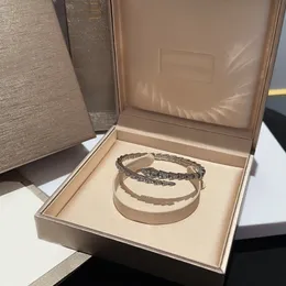 Pełna diamentowe bransoletki projektant Silver Snake Mężczyźni Biez Bankle Gold Rose Women Open Style Wedding Biżuteria