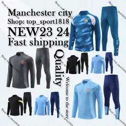 MC 2023 2024 MEN SPORTSWEAR CITY HARRAN HAWN ZIPPER TRAIND WEAR MEN MEN 22/23/24 Long Sleeve Sports Soccer 2023 BOYS Support Feet Chandal New SS