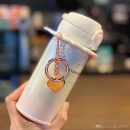 Новая Япония в стиле Starbucks Mug Pink Sakura из нержавеющей стали вакуумной чашки 355 мл вишневых цветов сопровождает кружку Tumbler для Coffee287i