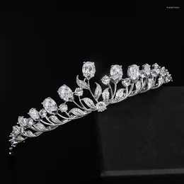 Hair Clips YYSUNNY Luxury Bridal Tiaras And Crowns For Women Wedding Bride Flower Tiara Hairwear Accessories Prom Jewelry Party Gifts