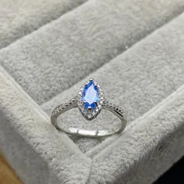 2023 New S925 Sterling Silver European and American Horse Eye Zircon Set Diamond Ring Proposta personalizzata per anello da donna