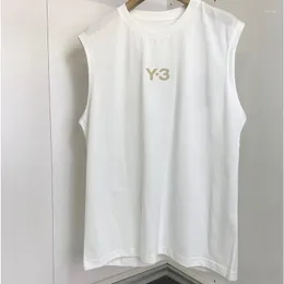 Magliette da uomo Marchio di moda Y3 Primavera Estate Firma Lettera Stampa Girocollo Pullover Gilet Uomo Sport T-shirt senza maniche