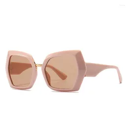 Solglasögon mode Big Frame Cat Eye Travel Outdoor Brand Design Anti-ultraviolet UV400 Casual för vuxna kvinnor män