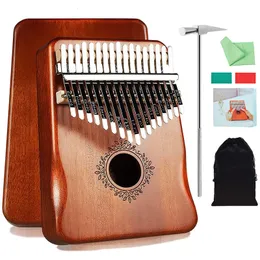 Novelty Items 17 key Perfect Gauntlets Piano Mahogany kalimba Musical Instrument Beginner Thumb Piano With Accessory Wood acoustic musical i 230727