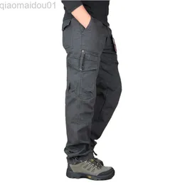 Pantaloni da uomo 2020 Pantaloni cargo da uomo Pantaloni tattici multitasche Tuta da combattimento maschile Pantaloni larghi in cotone Pantaloni militari da lavoro dritti L230727