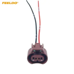 FEELDO 2 PCS Car Fog Light Plug Para Toyota Honda Mazda Farol Lamp 9006 HB4 Connector With Wire Cable Cable Adapter #5953282L