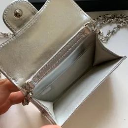 7A Fashion Selling Classic mini size womens chain wallets Top Quality Sheepskin Luxurys Designer bag Gold and Silver Buckle Coin Purse Card Holder With box 006 ABAB