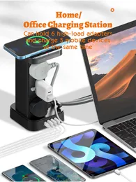 Smart Power Plugs 3a New Power Strip Smart Home Can Be Timed Table Countertop Wireless Charging Source Socket Uk Pd Fast Charge 4usb Au Standard HKD230727