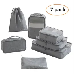 旅行アクセサリー用のパッキングキューブオーガナイザーバッグ