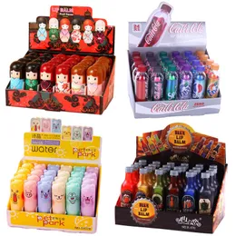 Lip Balm 24Pcs Cute Drink Bottle Soda Flavored Color Changing Moisturizing Lipstick Kids Lips Care Party Birthday Gifts 230726