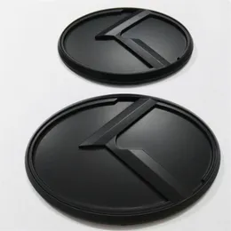 2PCS جديد 3D Black K Logo Badgo Emblem Sticker Fit Kia Optima K5 2011-2018 Car Emblems293C