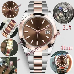 Mens Watch 41mm Divital Dial Dial Silver Smooth Edge Montre de Luxe Automatic 2813 Watches Stainless Steel284n