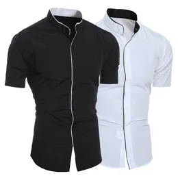 Mense Casual Shirts Great Summer Top Closefitting Shirt Solid Color Wearresistent Formal 230726