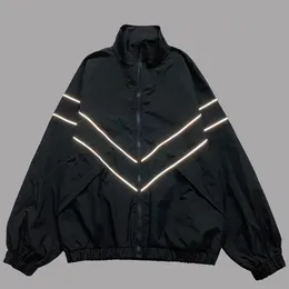 DHgate.com:Mens Reflective Striped Windbreaker Jacket, Hip DHgate.com:Mens Reflective Striped Windbreaker Jacket, Hip