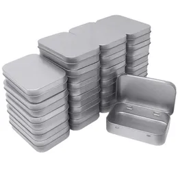 24 Metal Rechangular الفارغ المفصلي حاويات الحاويات Mini Portable Box Small Storage Kit Organizer 3 75 by 2 45 BY284L