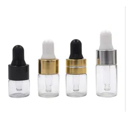 Perfume Bottle 1Ml 2Ml L Amber Dropper Mini Glass Essential Oil Display Vial Small Serum Per Brown Sample Container Drop Delivery He Dh72X