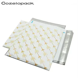 100 PCS 10x13 polegadas Impresso Eco Pastic Mailer 26x33cm Sacos de Embalagem Postal Poly Mailer Auto Selo Envelopes Sacos de Armazenamento1259a