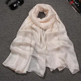 Szaliki Koreańska lniana długie filtr przeciwsłoneczny szal ręczniki plażowe Czysty kolor Pearl Światła oddychająca podróż miękka moda jazda kobietą szalik c41