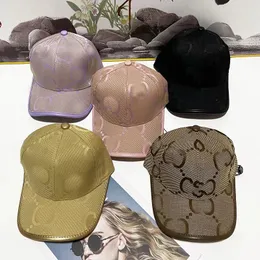 5 colors męskie designer kubek dla mężczyzn marka marki literowe czapki 4 sezony Regulowane luksusowe litery geometryczne sport Brown Baseball Hats Cap Binding Sun Hats