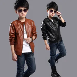 Jackets Brand Fashion Baby Boys Motorcycle Leather Child Coat Children Outerwear Kids Outfits For Spring Autumn 315 Years 230726