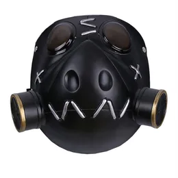 Game OW Roadhog Cosplay Mask Original Designed Mako Rutledge Black Soft Resin Mask Halloween Cosplay Costume Prop For Men T200262Z