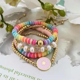 Charm Armbanden KKBEAD Boho Stijl Heishi Parel Sieraden Voor Vrouwen Geschenken Hart Pulseras Femme Hight Kwaliteit Vergulde Armband